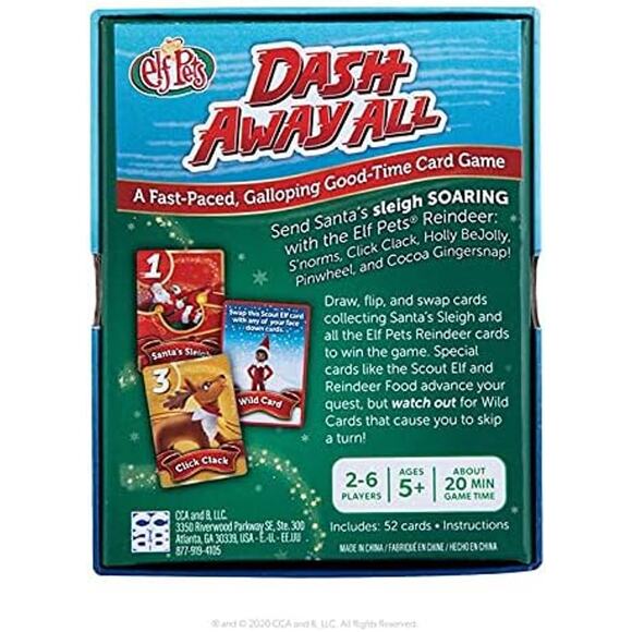 Brand New! Holiday Elf On The Shelf Dash Away All Card Game - Picture 5 of 5